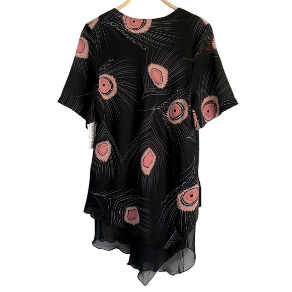 Kaelyn Max size 1X Top & Blouse Set Separates BOLD ABSTRACT Short Sleeve NEW - Picture 3 of 10